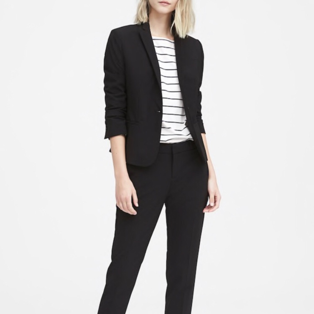 Banana Republic Black Button Blazer - Size 8